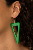Paparazzi "Bermuda Backpacker" Green Earrings Paparazzi Jewelry