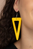 Paparazzi "Bermuda Backpacker" Yellow Earrings Paparazzi Jewelry