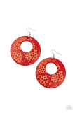 Paparazzi "Galapagos Garden Party" Red Earrings Paparazzi Jewelry