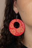 Paparazzi "Galapagos Garden Party" Red Earrings Paparazzi Jewelry
