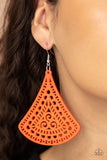 Paparazzi "Fan To Fan" Orange Earrings Paparazzi Jewelry