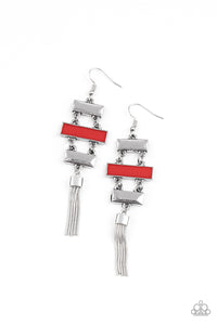 Paparazzi "Mind, Body, Seoul" Red Earrings Paparazzi Jewelry