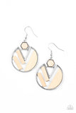 Paparazzi "Petrified Posh" White Earrings Paparazzi Jewelry