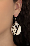 Paparazzi "Petrified Posh" White Earrings Paparazzi Jewelry