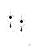 Paparazzi "Cultured In Couture" Black Earrings Paparazzi Jewelry