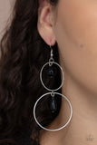 Paparazzi "Cultured In Couture" Black Earrings Paparazzi Jewelry