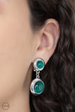 Paparazzi "Subtle Smolder" Green Clip On Earrings Paparazzi Jewelry