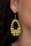 Paparazzi "Beaded Shores" Yellow Earrings Paparazzi Jewelry
