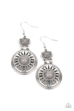 Paparazzi "Temple Of The Sun" Silver Earrings Paparazzi Jewelry