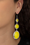 Paparazzi "Retro Reality" Yellow Earrings Paparazzi Jewelry