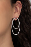Paparazzi "So-OVAL-Dramatic" Silver Post Earrings Paparazzi Jewelry