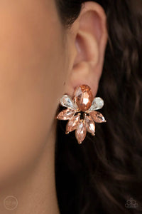 Paparazzi "Fearless Finesse" Rose Gold Clip On Earrings Paparazzi Jewelry