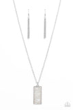Paparazzi "Retro Rock Collection" White Necklace & Earring Set Paparazzi Jewelry