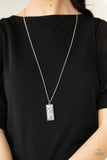 Paparazzi "Retro Rock Collection" White Necklace & Earring Set Paparazzi Jewelry