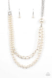 Paparazzi "Remarkable Radiance" White Necklace & Earring Set Paparazzi Jewelry