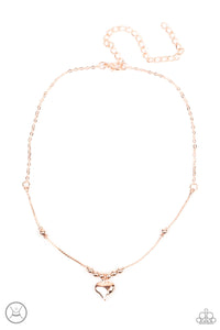 Paparazzi "Casual Crush" Rose Gold Choker Necklace & Earring Set Paparazzi Jewelry