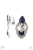 Paparazzi "Glamour Gauntlet" Blue Clip On Earrings Paparazzi Jewelry
