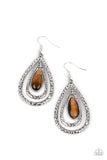 Paparazzi "Teardrop Torrent" Brown Earrings Paparazzi Jewelry