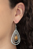 Paparazzi "Teardrop Torrent" Brown Earrings Paparazzi Jewelry