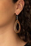 Paparazzi "Tear Tracks" Orange Earrings Paparazzi Jewelry
