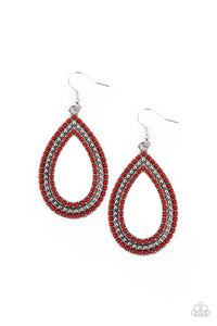 Paparazzi "Tear Tracks" Red Earrings Paparazzi Jewelry