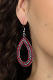 Paparazzi "Tear Tracks" Red Earrings Paparazzi Jewelry