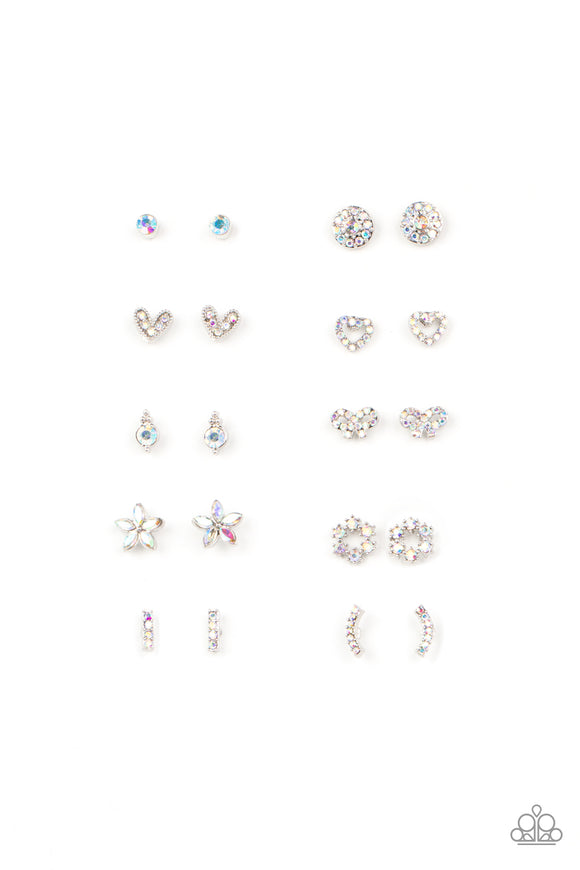 Girl's Starlet Shimmer 10 for 10 168XX Multi OIL SPILL Post Earrings Paparazzi Jewelry