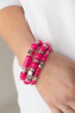 Paparazzi "Perfectly Prismatic" Pink Bracelet Paparazzi Jewelry