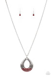 Paparazzi "Glitz And Grind" Red Necklace & Earring Set Paparazzi Jewelry