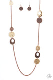Paparazzi "Gallery Guru" Copper Necklace & Earring Set Paparazzi Jewelry