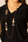 Paparazzi "Gallery Guru" Copper Necklace & Earring Set Paparazzi Jewelry