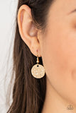 Paparazzi "Gallery Guru" Gold Necklace & Earring Set Paparazzi Jewelry