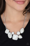 Paparazzi "So Jelly" White Necklace & Earring Set Paparazzi Jewelry