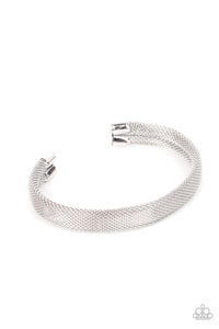Paparazzi "Ready, Willing, and Cable" Silver Mens Bracelet Paparazzi Jewelry