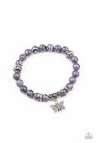 Paparazzi "Butterfly Wishes" Purple Bracelet Paparazzi Jewelry