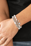 Paparazzi "Glacial Glimmer" White Bracelet Paparazzi Jewelry