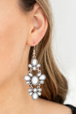 Paparazzi "VACAY The Premises" White Earrings Paparazzi Jewelry