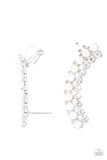 Paparazzi "Doubled Down On Dazzle" White Earrings Paparazzi Jewelry