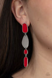 Paparazzi "Deco By Design" Red Post Earrings Paparazzi Jewelry