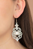 Paparazzi "Rhinestone Renaissance" White Earrings Paparazzi Jewelry
