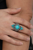Paparazzi "Mesa Mystic" Blue Ring Paparazzi Jewelry