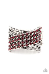 Paparazzi "Classic Crossover" Red Ring Paparazzi Jewelry