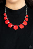 Paparazzi "Prismatic Prima Donna" Red Necklace & Earring Set Paparazzi Jewelry