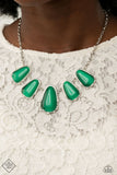 Paparazzi "Newport Princess" FASHION FIX Green Necklace & Earring Set Paparazzi Jewelry