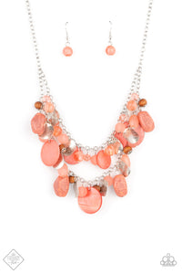 Paparazzi "Spring Goddess" FASHION FIX Orange Necklace & Earring Set Paparazzi Jewelry