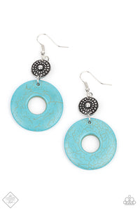 Paparazzi "Earthy Epicenter" FASHION FIX Blue Earrings Paparazzi Jewelry