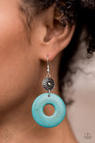 Paparazzi "Earthy Epicenter" FASHION FIX Blue Earrings Paparazzi Jewelry