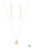 Paparazzi "Be The Peace You Seek" Gold Necklace & Earring Set Paparazzi Jewelry