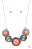Paparazzi "Canyon Cottage" Orange Necklace & Earring Set Paparazzi Jewelry
