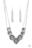 Paparazzi "Absolute Admiration" Silver Necklace & Earring Set Paparazzi Jewelry